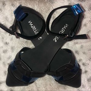 Matisse Black Vienna Pointed Woven Sandals SZ 7.5